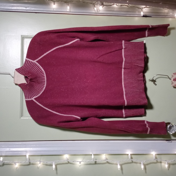 Levi's Sweaters - Women's Levi's red tag mock neck burgundy sweater Large